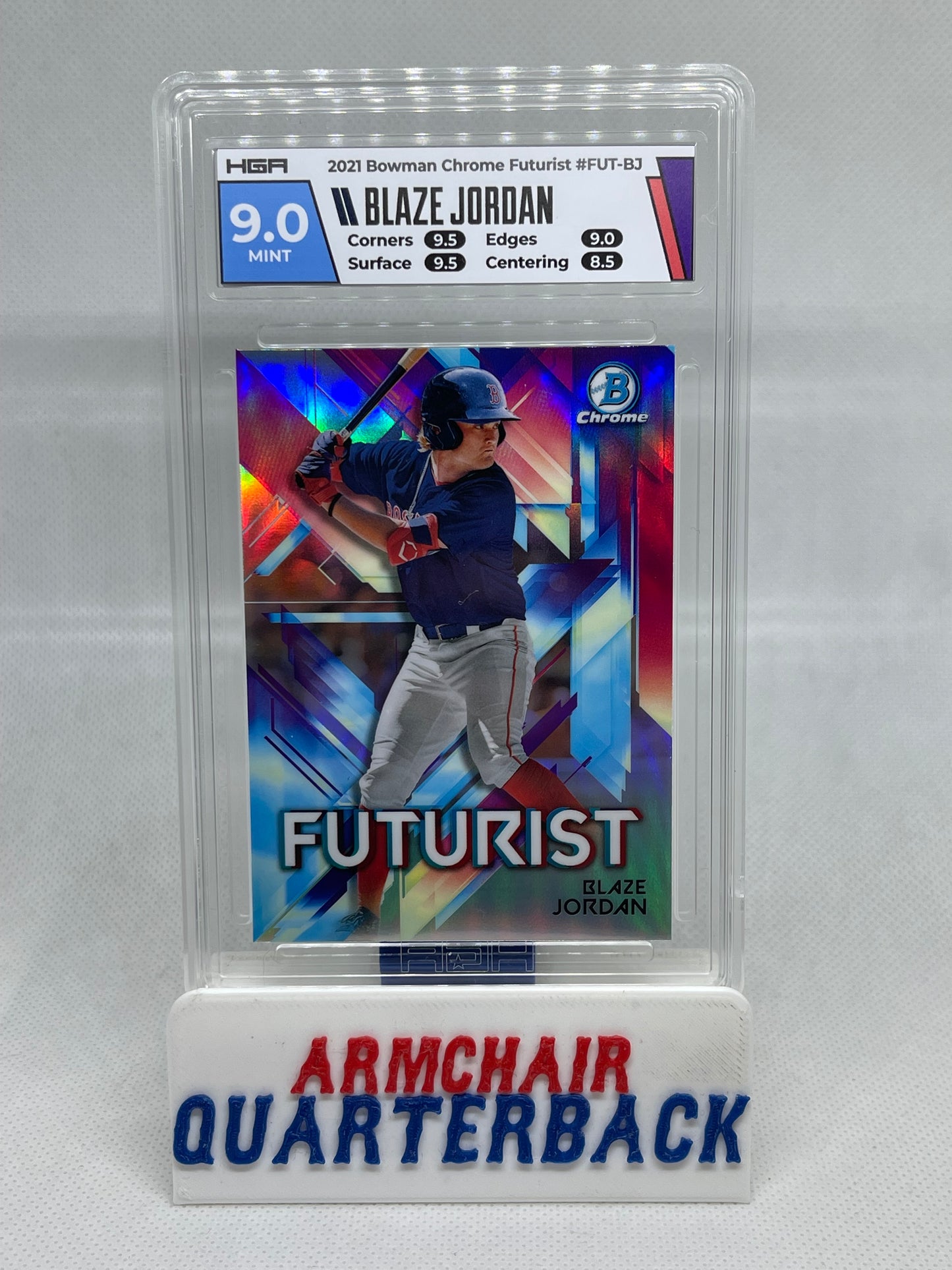 Blaze Jordan 2021 Bowman Chrome Futurist HGA 9 Boston Red Sox Prospect