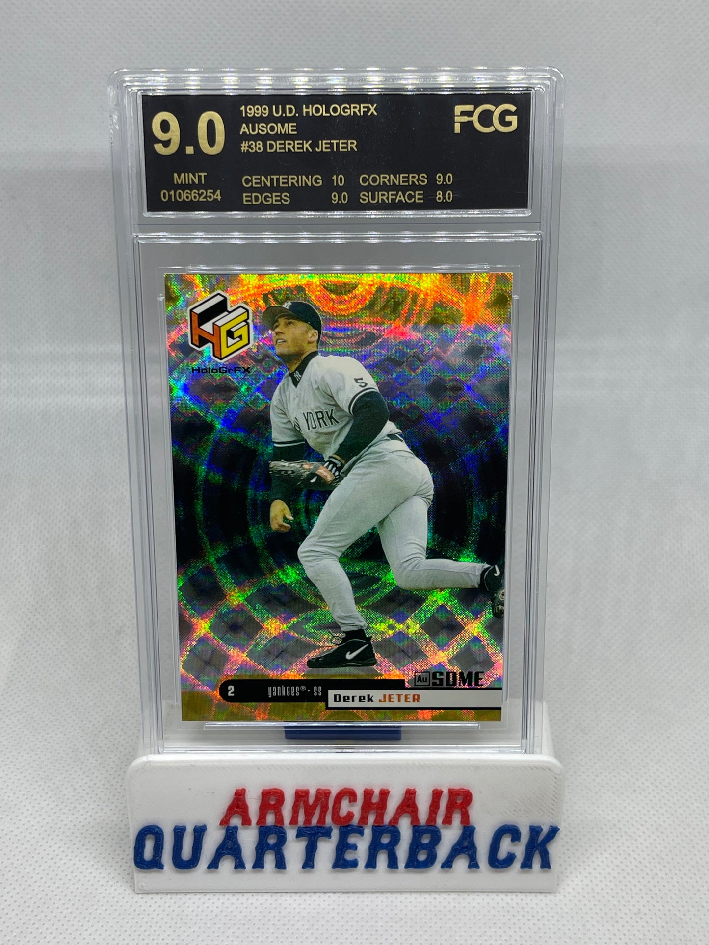 Derek Jeter 1999 UD Hologrfx Ausome MINT Graded 9 Yankees HOF