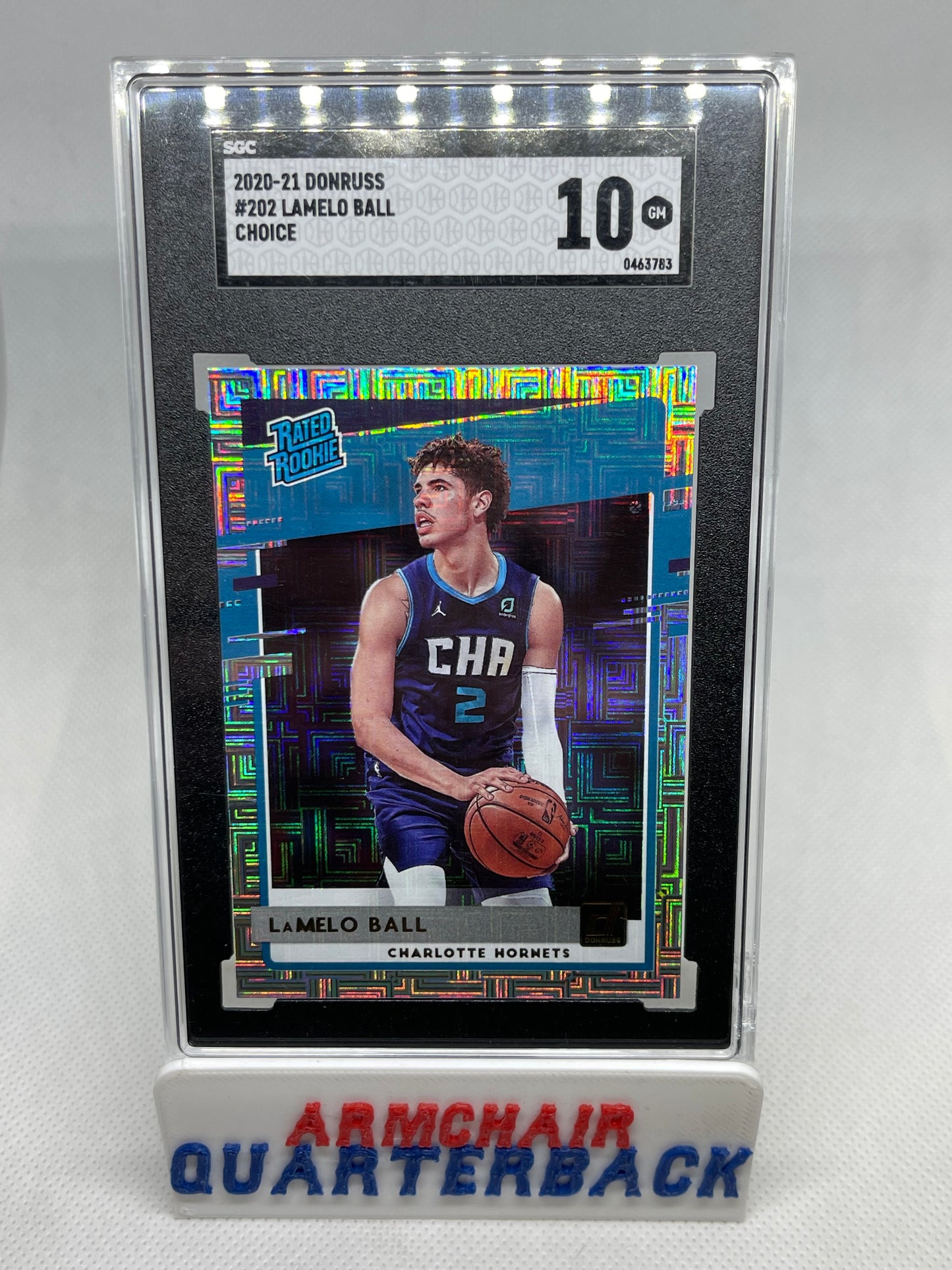 LaMELO BALL 2020-21 Panini Donruss 202 Choice Rated RC Rookie SGC 10