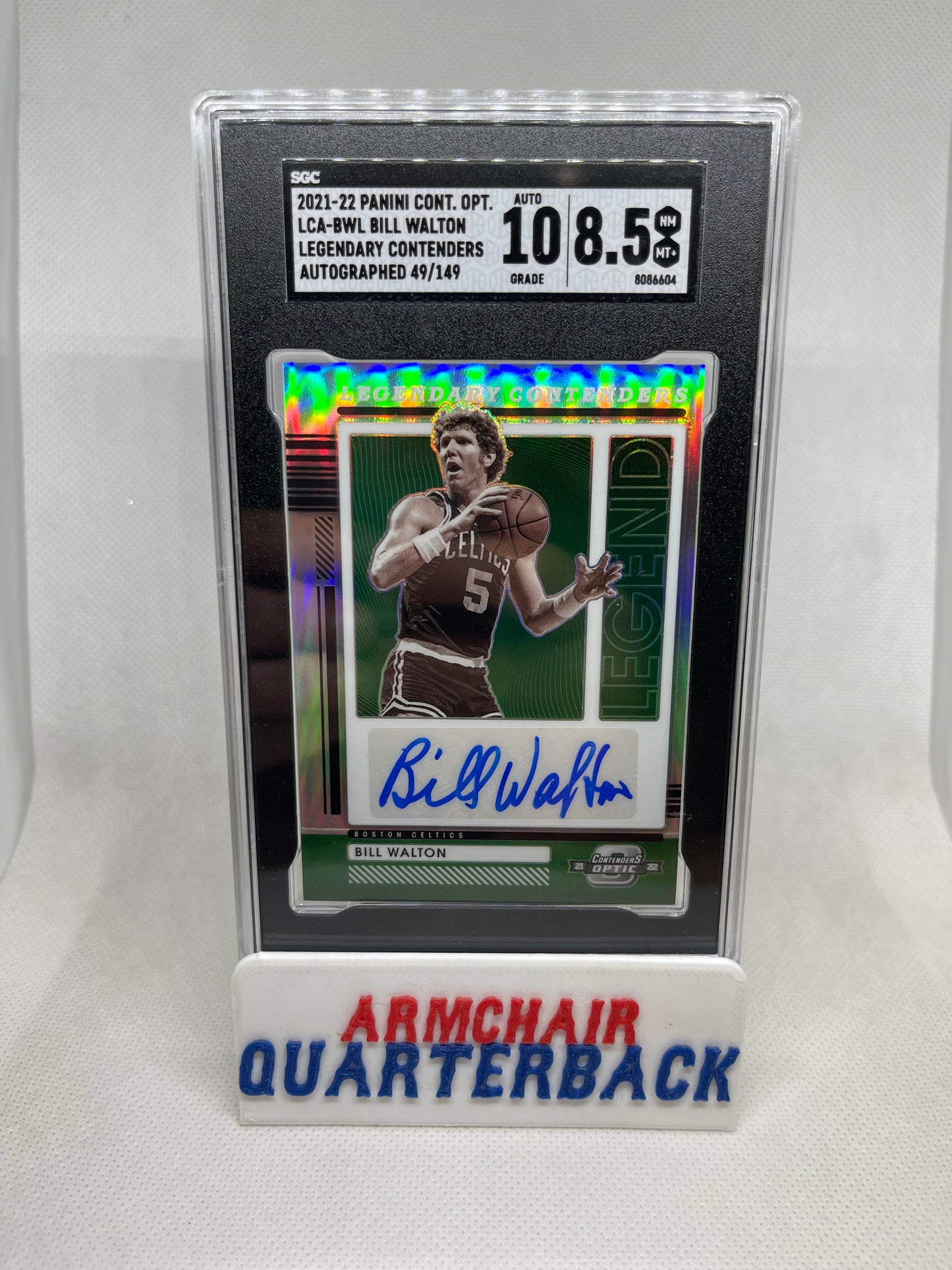 2021-22 Panini Contenders Optic Bill Walton Legendary Contenders Auto #/149 SGC