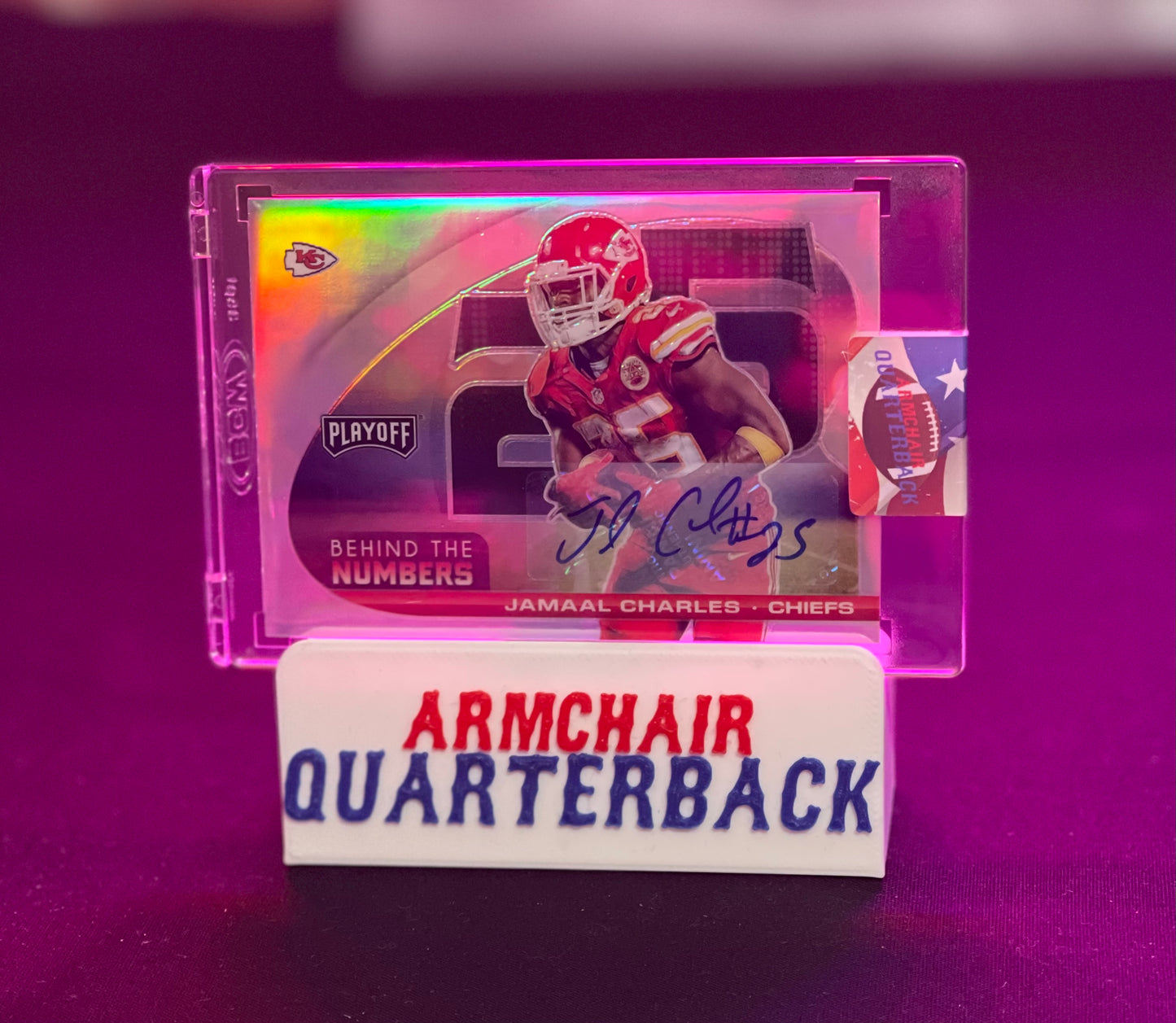 Jamaal Charles 2021 Panini Playoff Behind the Numbers Auto #’d 35/49