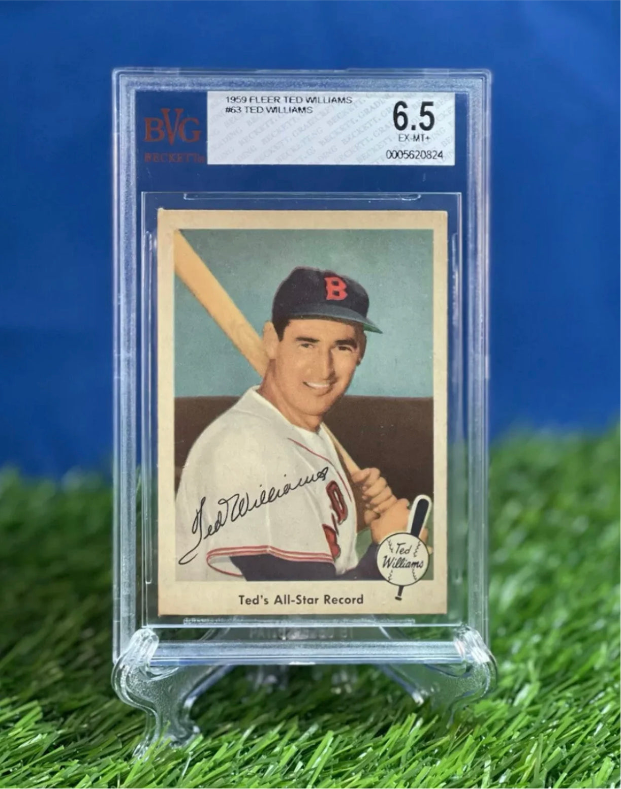 Ted Williams 1959 Fleer Graded EX-MT 6.5 Boston Red Sox Splendid Splinter