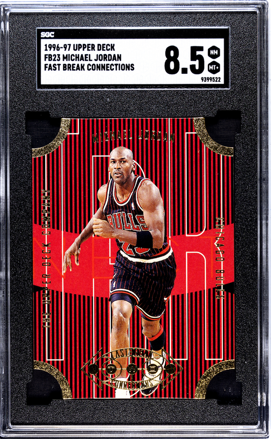 1996-97 Upper Deck Michael Jordan Fast Break Connections #FB23 SGC 8.5