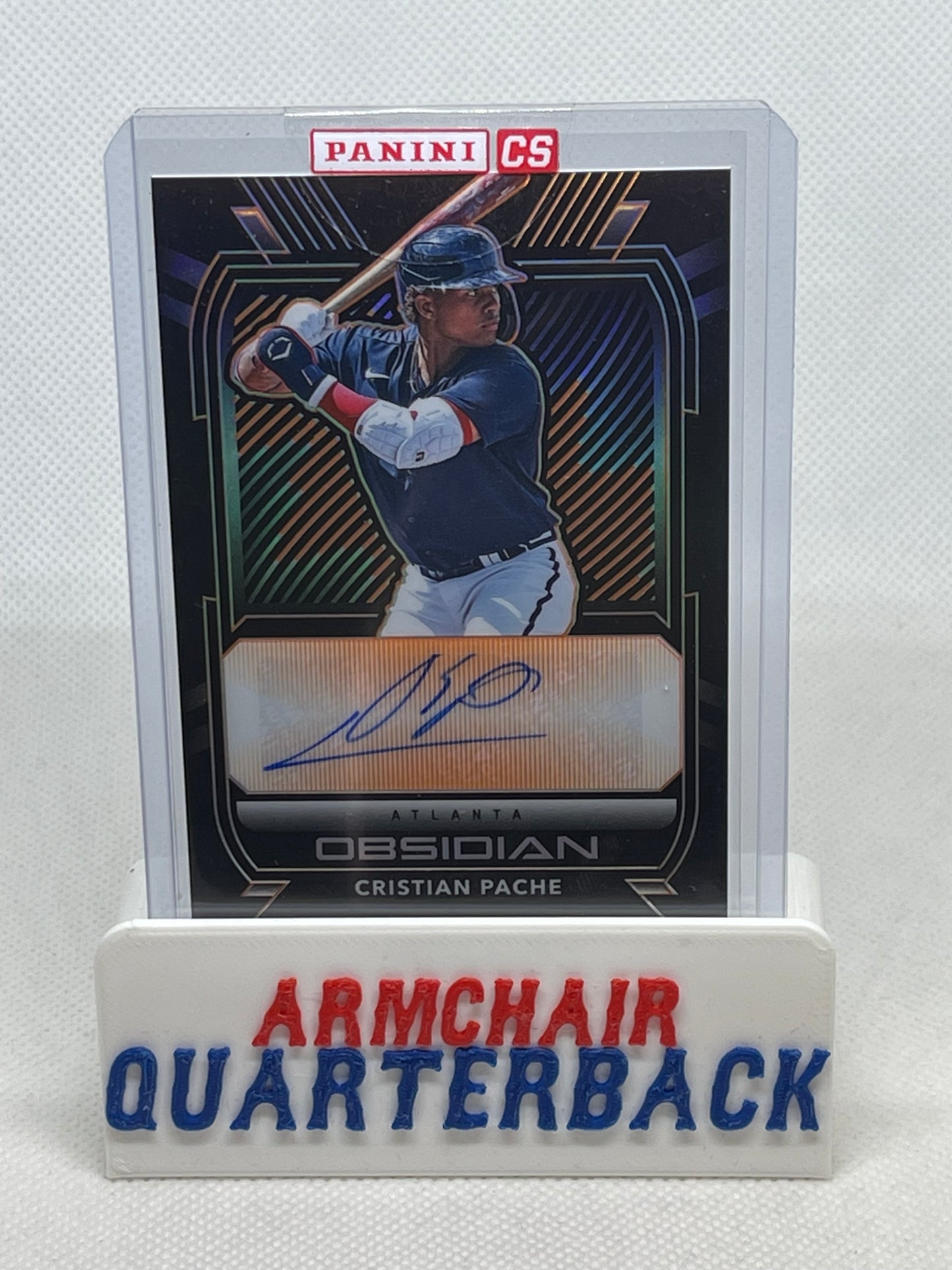 Cristian Pache 2021 Obsidian Autograph Orange Etch RC #’d 8/50