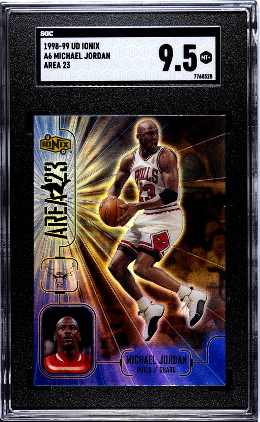 1998-99 UD Ionix Michael Jordan Area 23 #A6 SGC 9.5