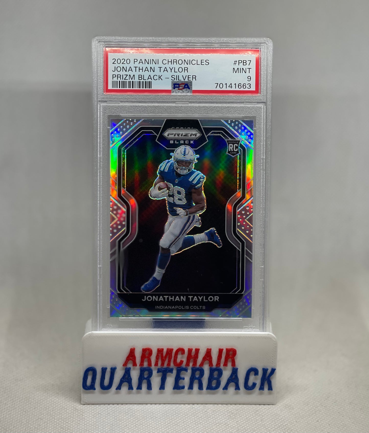 2020 PANINI CHRONICLES JONATHAN TAYLOR PRIZM BLACK - SILVER