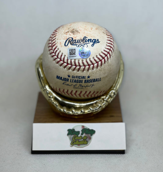 Peter Gammons Autographed Game-used baseball 05/28/19 Red Sox vs Indians