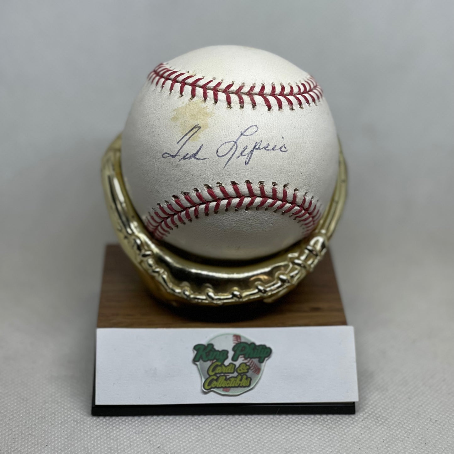 Ted Lepcio Autographed baseball