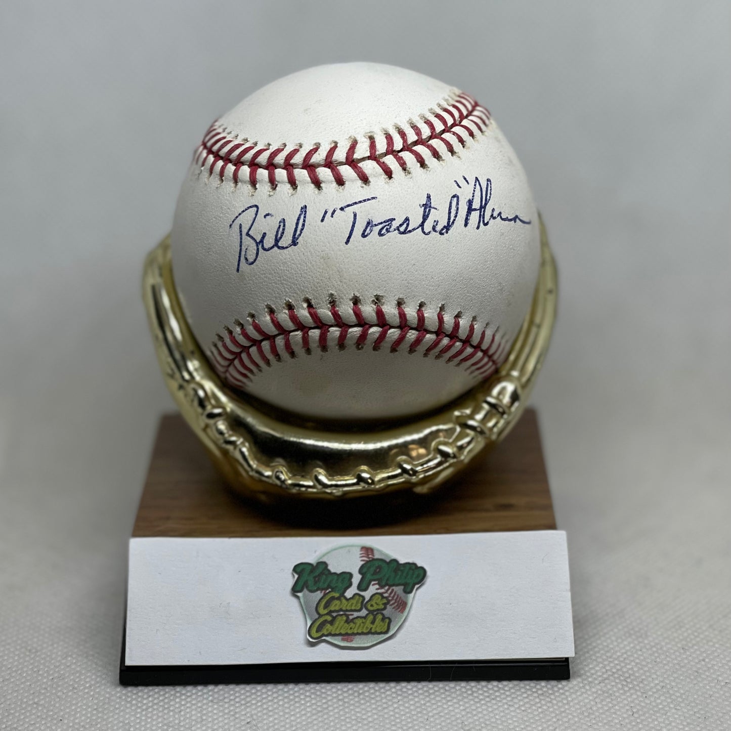 Bill Almon Autographed baseball inscribed “Toasted Almon”