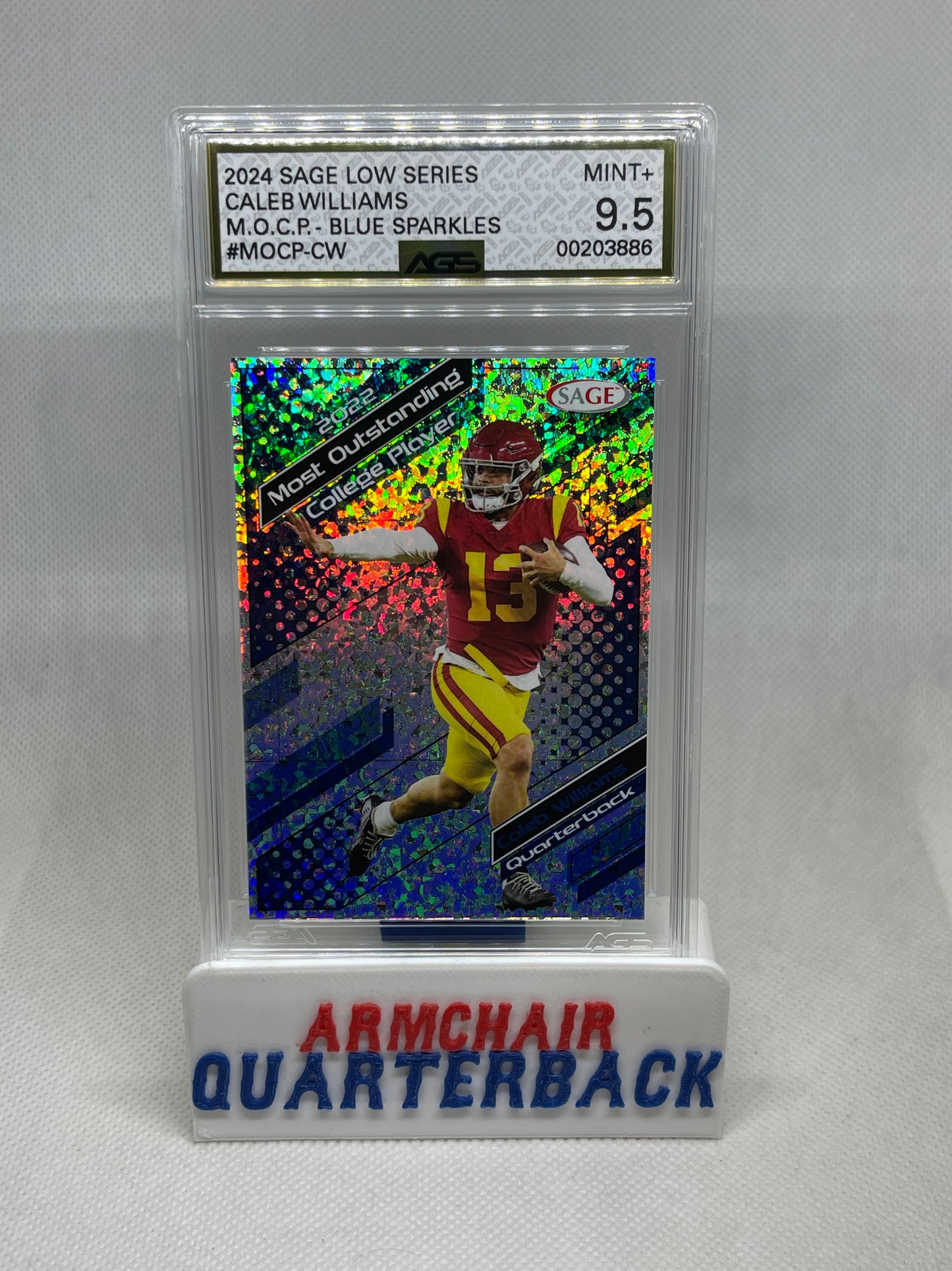 2024 SAGE LOW SERIES CALEB WILLIAMS M.O.C.P. BLUE SPARKLES Graded 9.5 MINT
