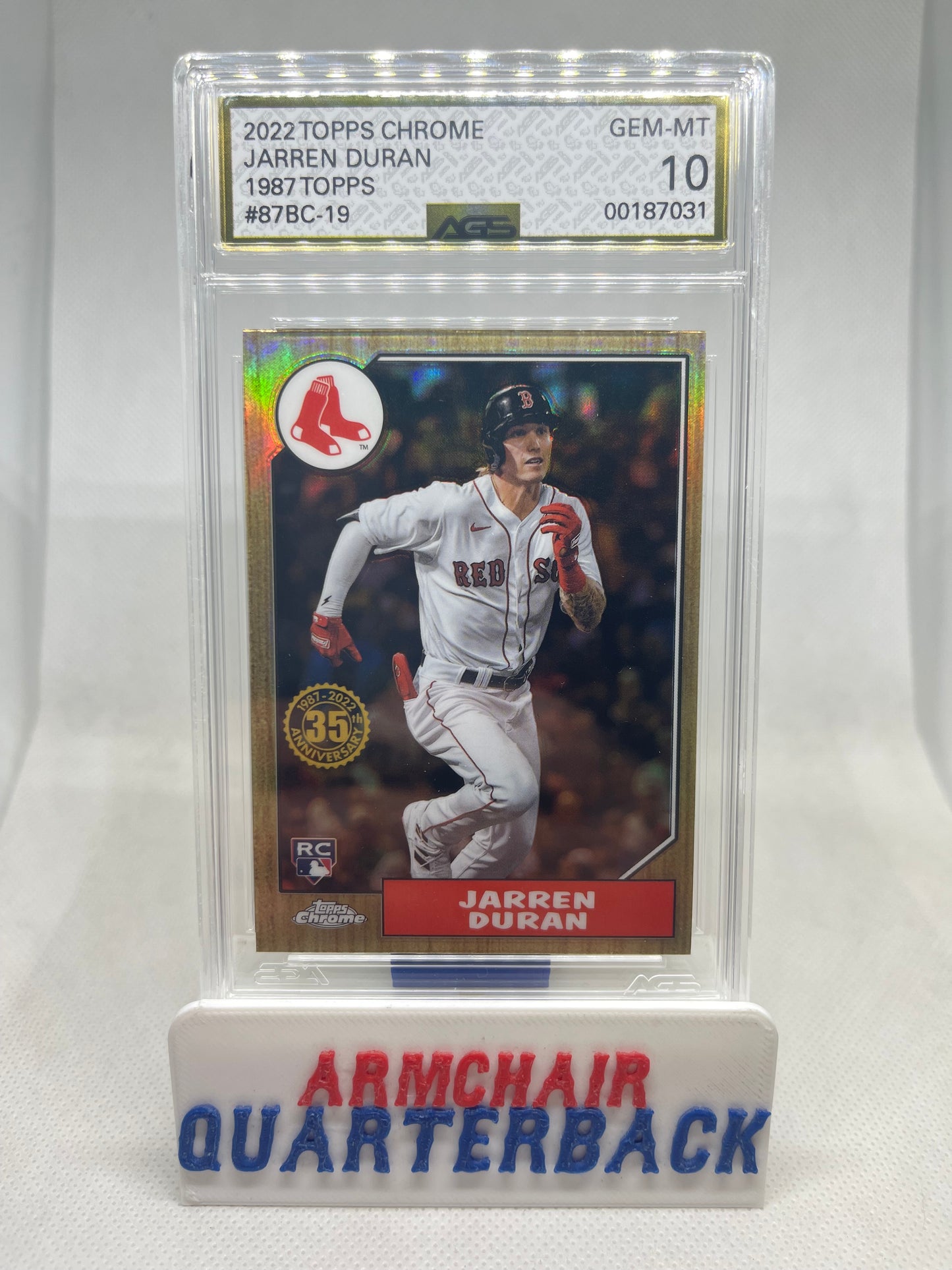 2022 Topps Chrome “1987 Topps” Jarren Duran #87-BC-19 GEM Graded 10 POP 1 📈🚀💥