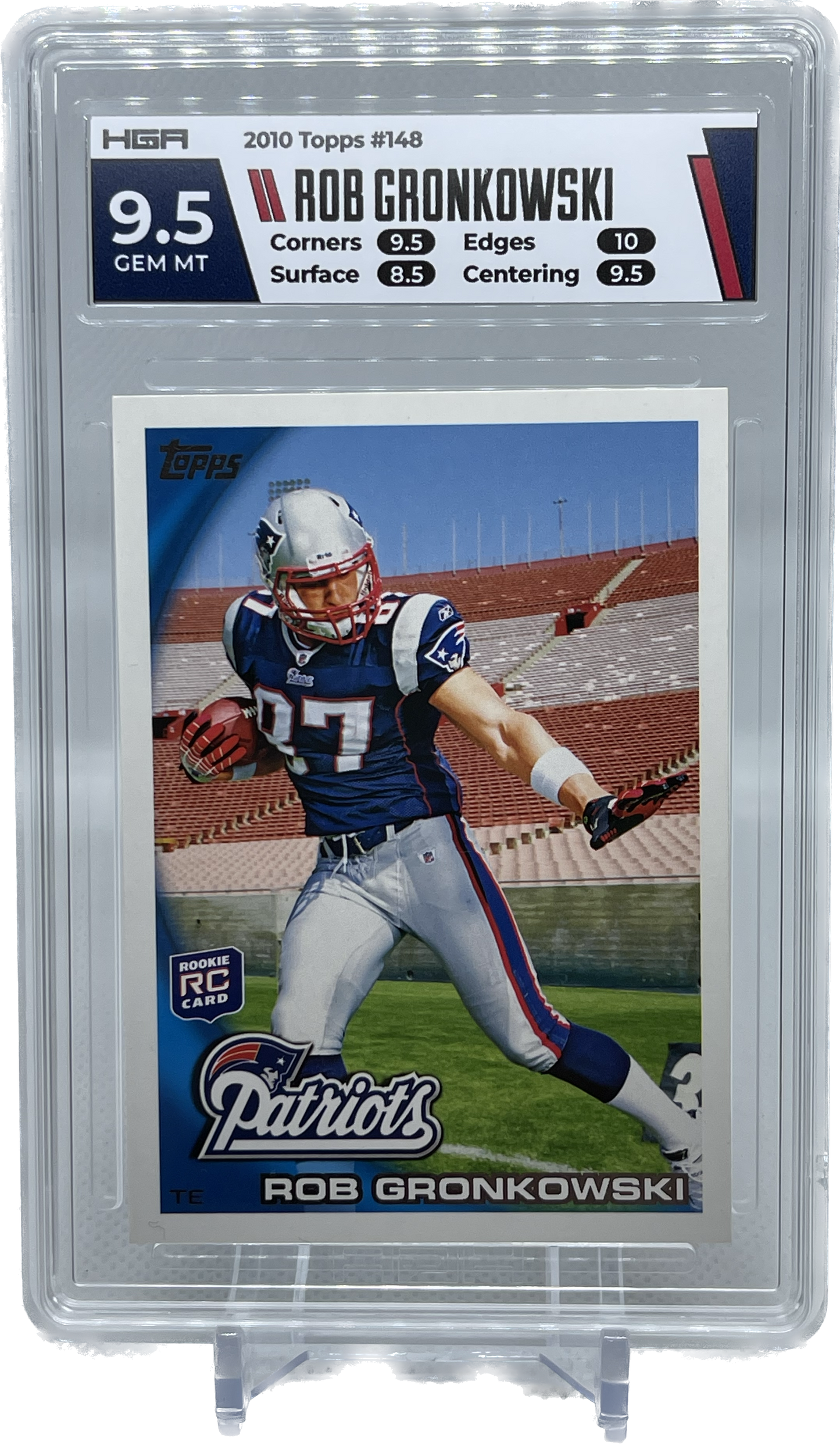 Rob Gronkowski Topps rookie HGA 9.5 New England Patriots Buccaneers