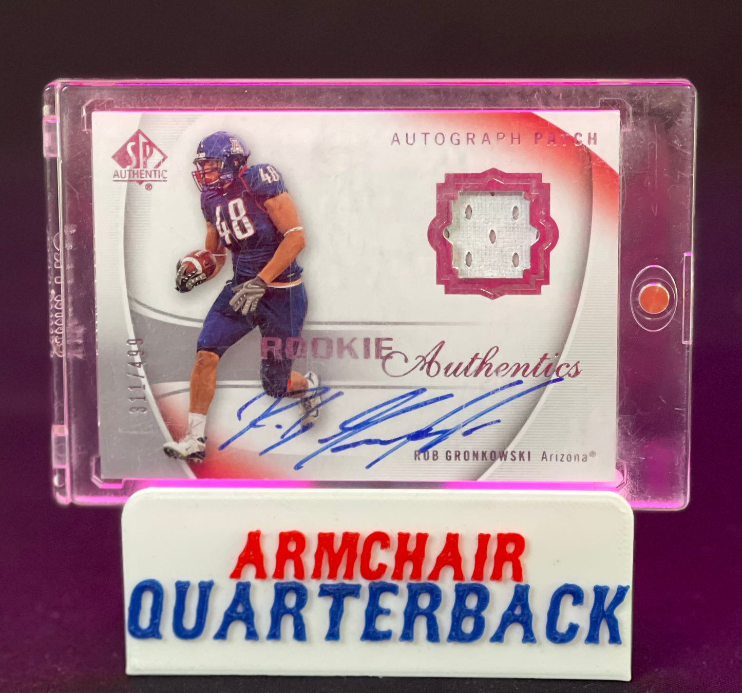 Rob Gronkowski 2010 SP Authentic #128 Rookie Autograph Patch  /499 Patriots RC
