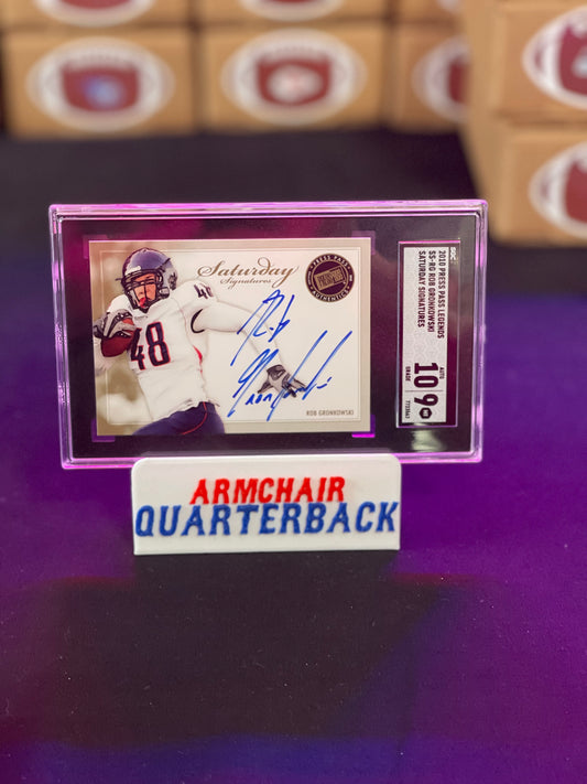 2010 Press Pass Legends Rob Gronkowski Saturday Signatures SGC 9 Auto 10 RARE
