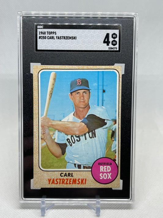 Carl Yastrzemski 1968 Topps - #250 SCG 4 Boston Red Sox