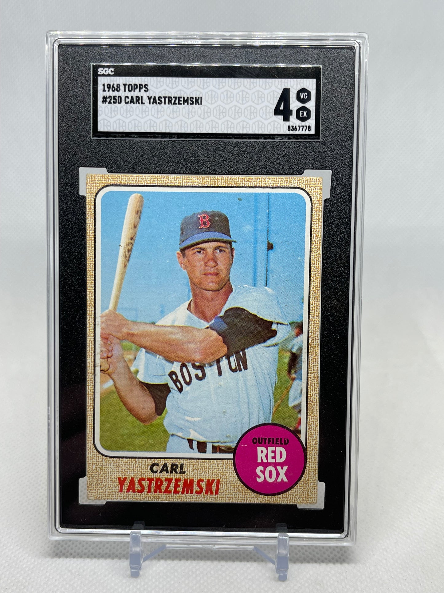 Carl Yastrzemski 1968 Topps - #250 SCG 4 Boston Red Sox