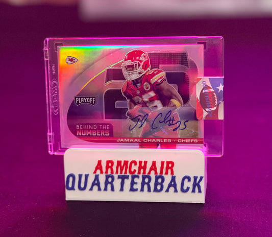 Jamaal Charles 2021 Panini Playoff Behind the Numbers Auto #’d 35/49