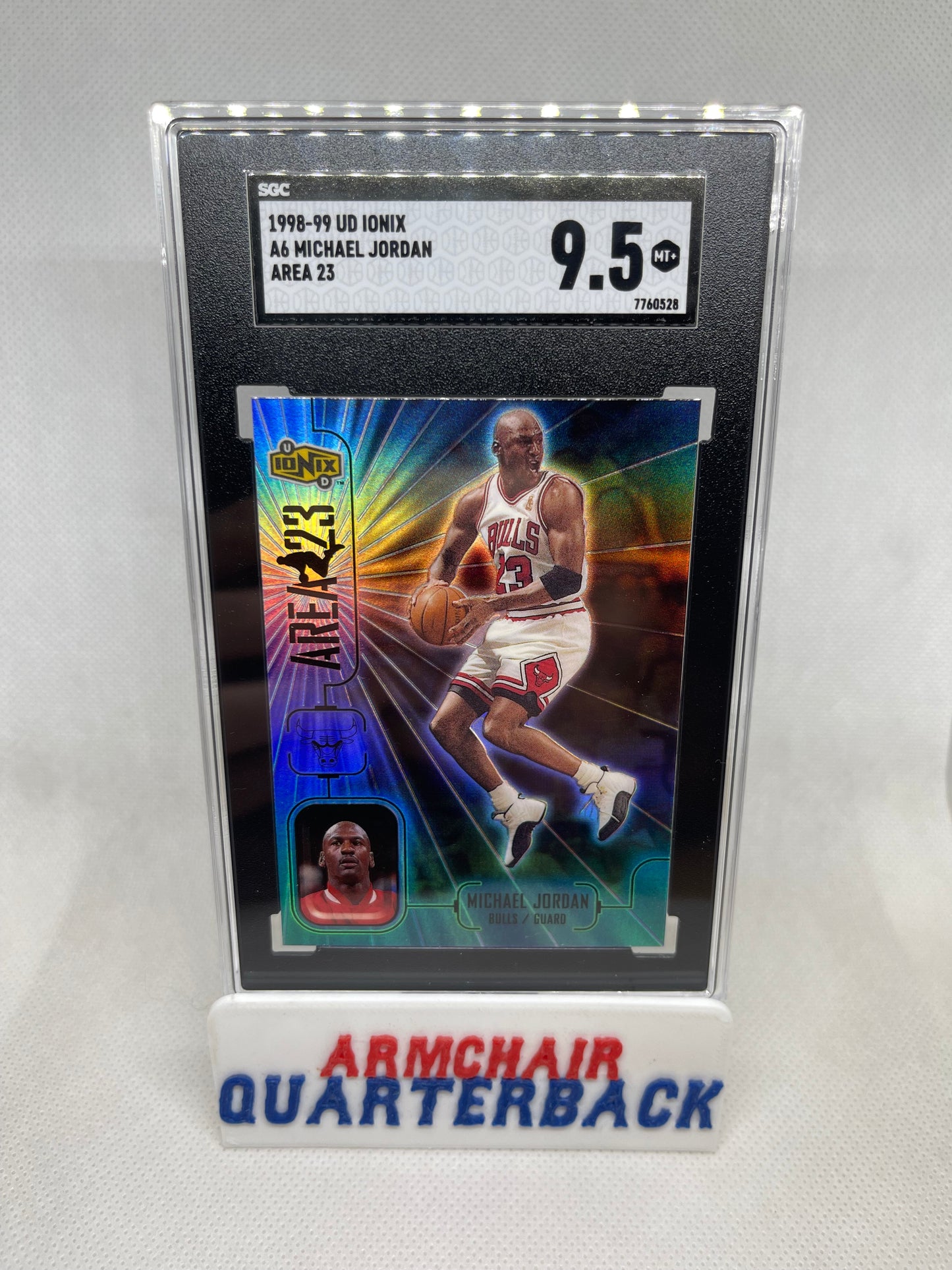 1998-99 UD Ionix Michael Jordan Area 23 #A6 SGC 9.5