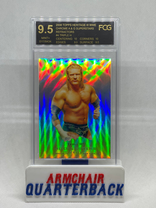 2008 TOPPS HERITAGE III WWE CHROME ALLEN GINTER SUPERSTARS REFRACTORS TRIPLE H