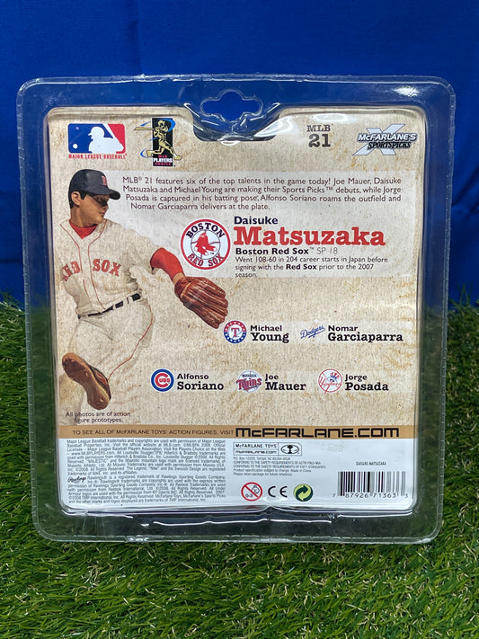McFarlane MLB Sports Picks Series 21 Daisuke Matsuzaka Action Figure (White Jersey & Patch)