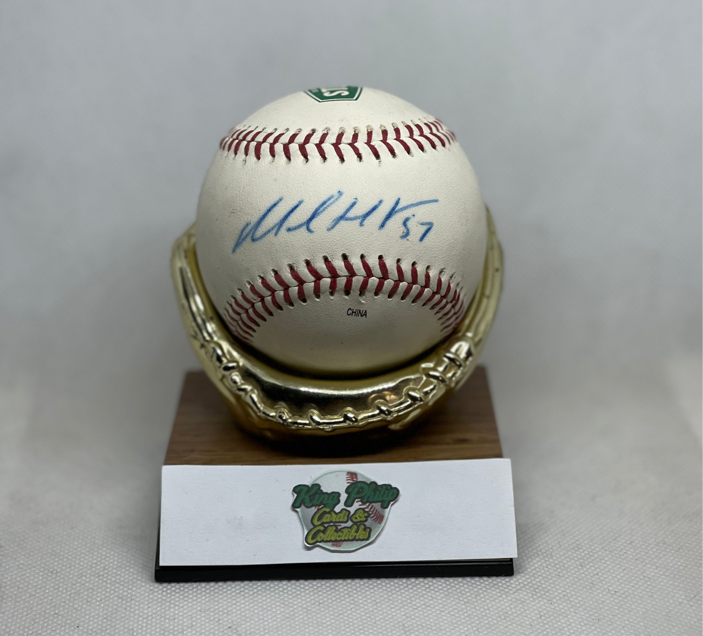 Manny Delcarmen Autographed “Extra Space Storage” baseball