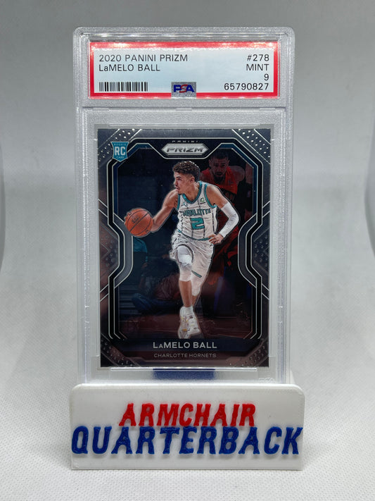 LaMelo Ball 2020-21 Panini Prizm RC Prizm Rookie PSA 9