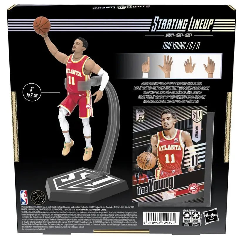 Trae Young Series 1 2022 Starting Lineup Atlanta Hawks Kenner Panini Hasbro