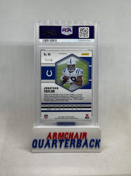 2021 MOSAIC JONATHAN TAYLOR NO HUDDLE PURPLE #’d 15/50