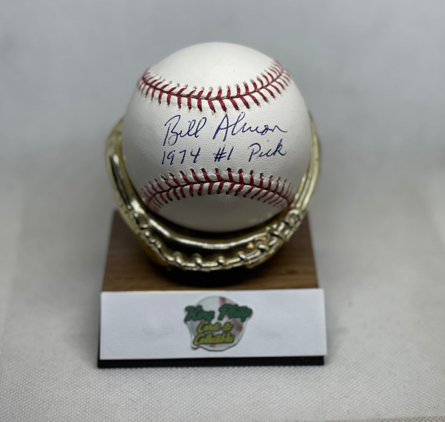 Bill Almon Autographed baseball “1974 #1 pick” inscription