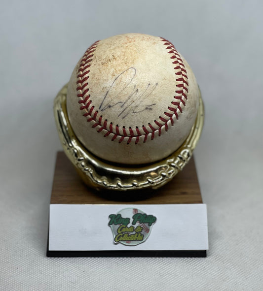 Damon Minor Autographed Game-Used baseball