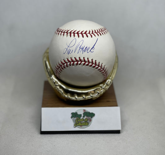 Lou Brock Autographed baseball