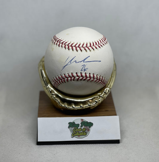 Lars Anderson Autographed baseball