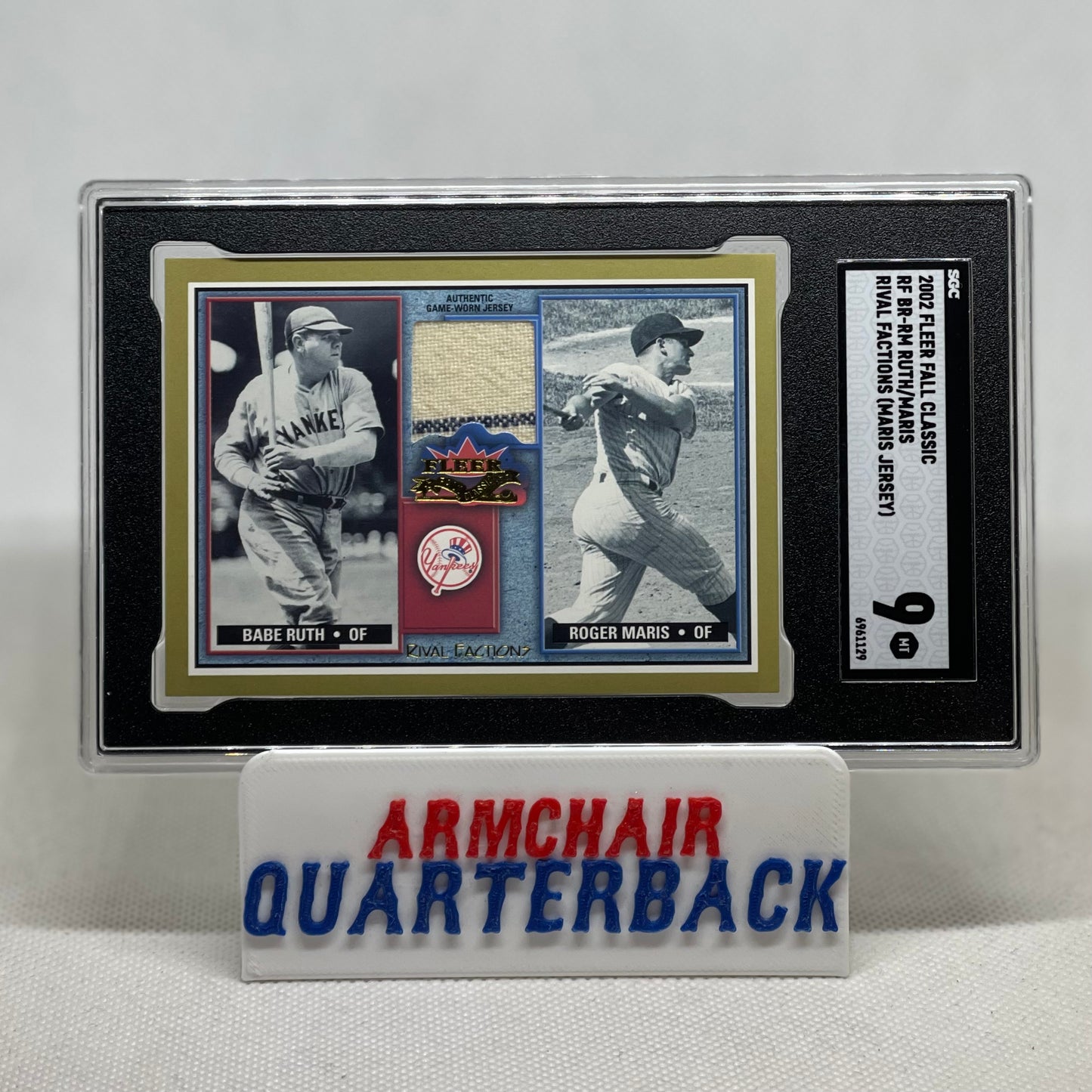 2002 FLEER FALL CLASSIC
RIVAL FACTIONS BABE RUTH ROGER MARIS (MARIS JERSEY)