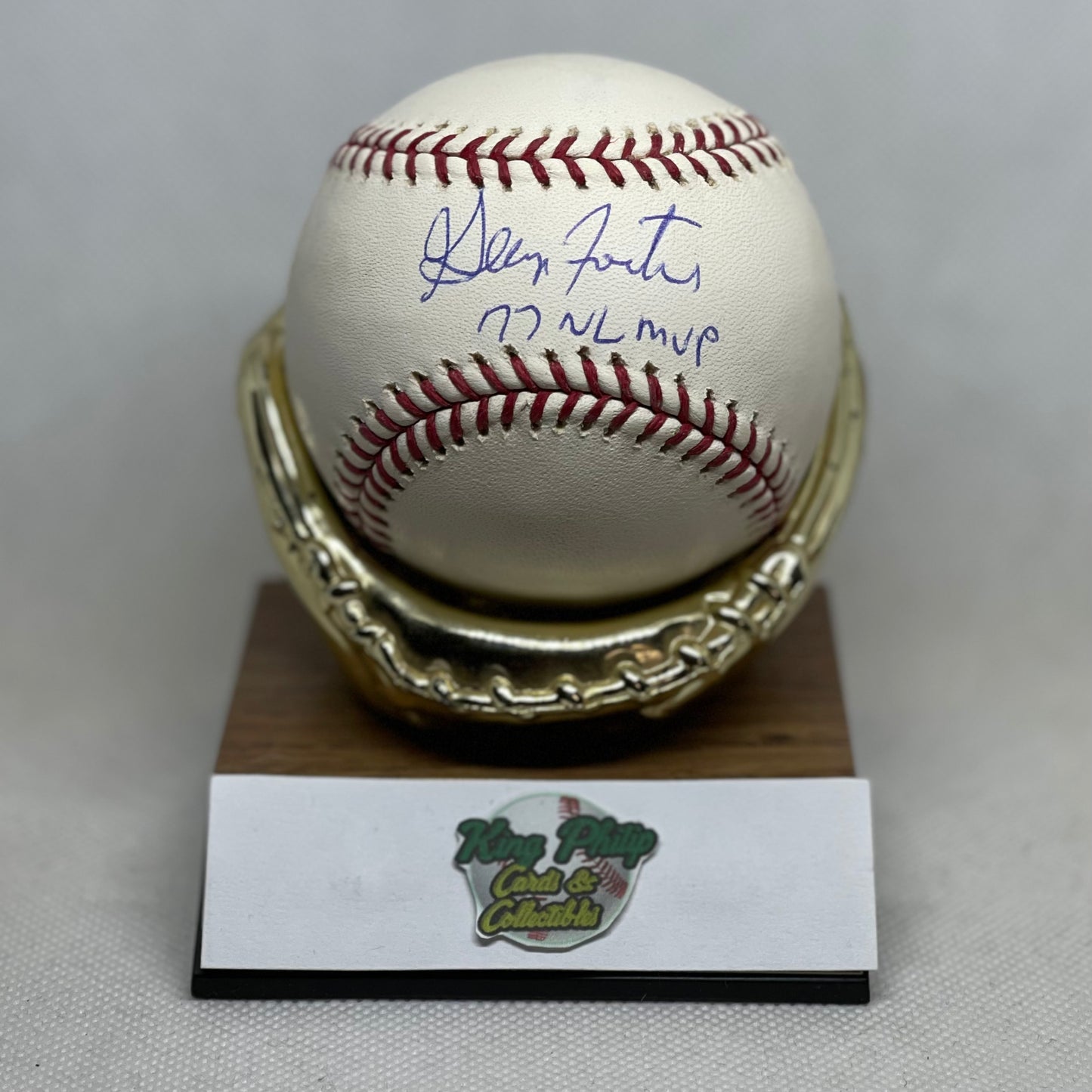 George Foster Autographed baseball inscribed “77 NL MVP”