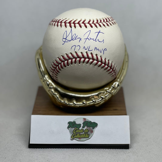 George Foster Autographed baseball inscribed “77 NL MVP”