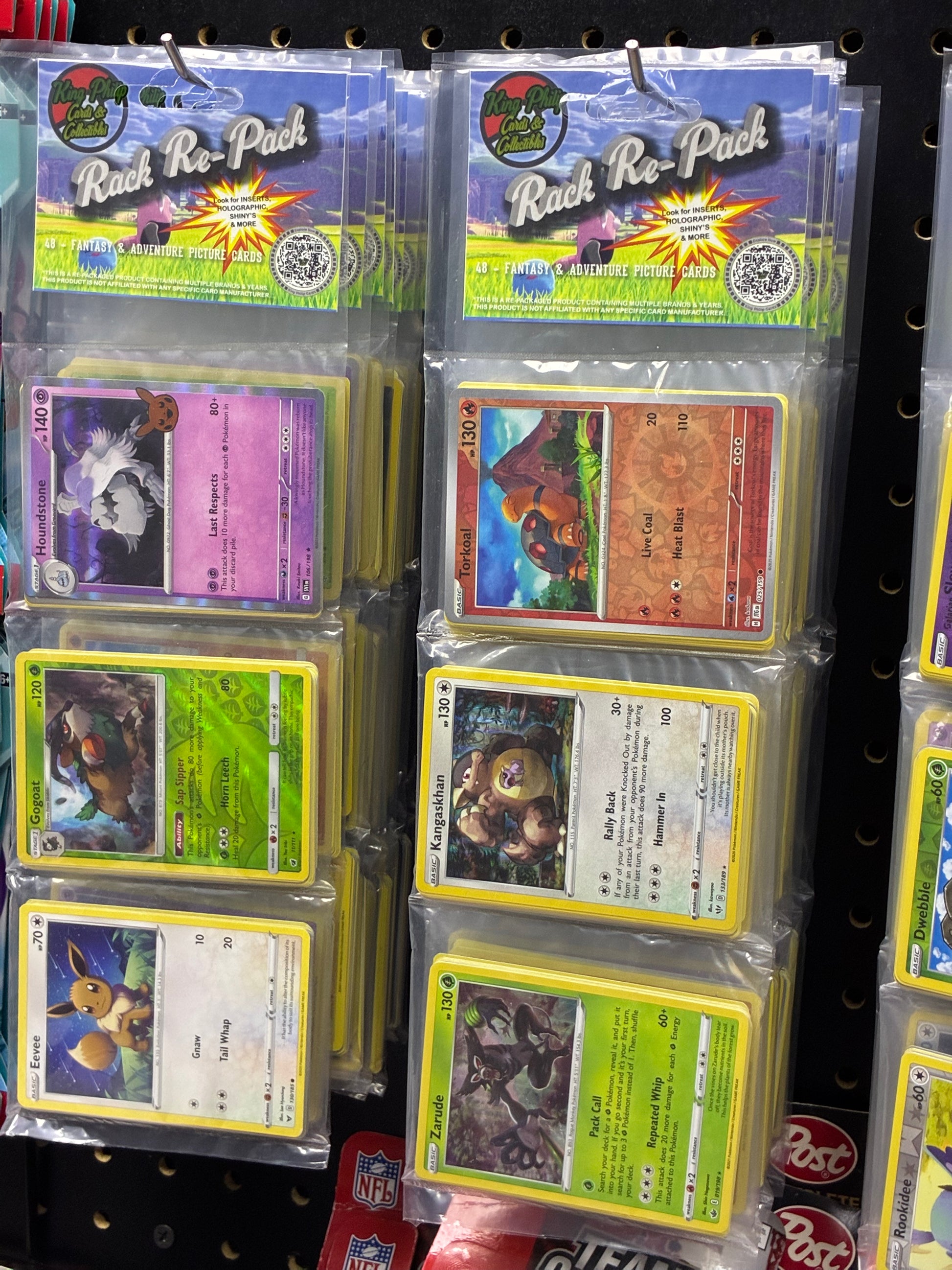 Rack Re-Pack 48 card POKMON re-pack (by King Philip Cards & Colle King Philip Cards & Collectibles Rack Re-Pack 48 card POKMON re-pack (by King Philip Cards & Colle King Philip Cards & Collectibles